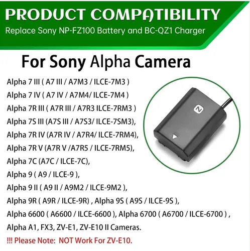 Adaptador Corriente Directa Para Sony Fz-100 A7iii-iv A6600
