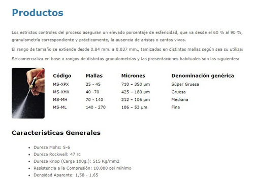 Microesferas Vidrio Arenado Granallado Esferas Gruesas 90%