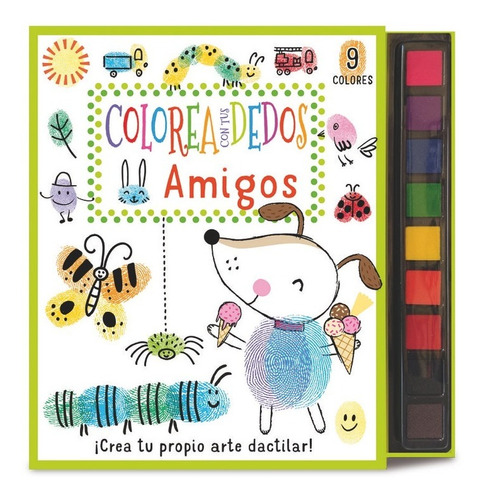 Libro Colorea Con Tus Dedos Amigos - Varios Autores