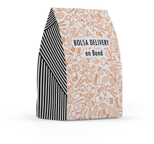 Imagen 2 de 8 de Bolsa Boutique En Glase Con Cordon O Tipo Delivery En Bond