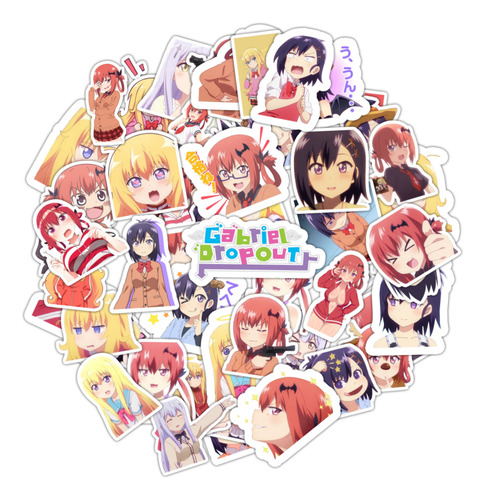 Pack 50 Stickers Adhesivo Anime Gabriel Dropout