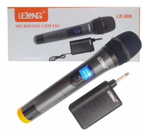 Microfone Locutor Le-909 Sem Fio Profissional Antena Sem Fio