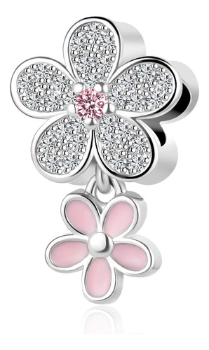 Sbi Jewelry Mujeres Niñas Flor Rosa Encanto Para Pulseras Co