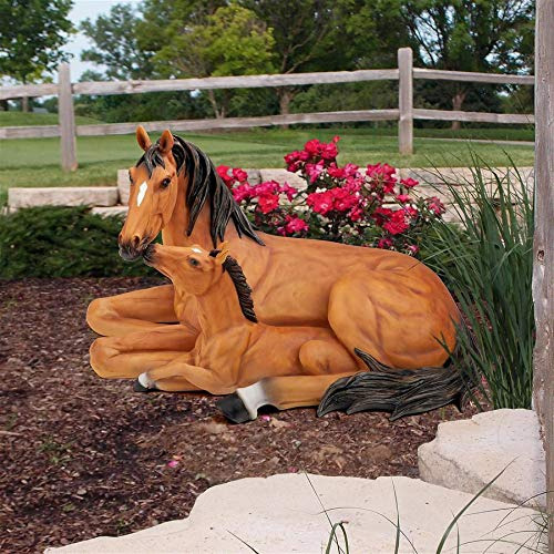 Estatua De Potro Y Yegua De Caballo Al307690 Madre E Hi...