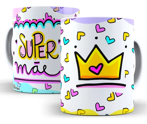 comprar Caneca Super Mãe 325ml De Porcelana
