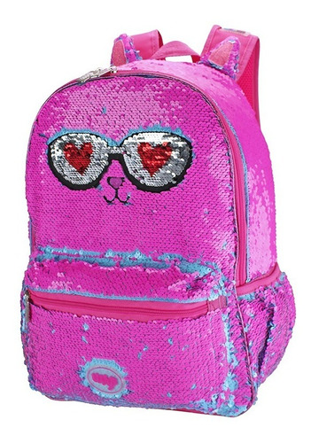 Mochila Lentejuela Reversible Primaria Gato Wilys Wk080