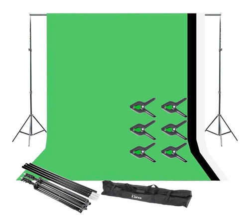 Set Fondos Fotograficos Negro Blanco Verde Con Parales Nuevo