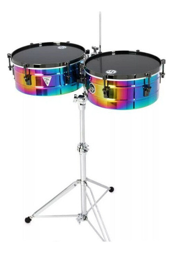 Latin Percussion Tony Succar Signature Timbales Rainbow Chro