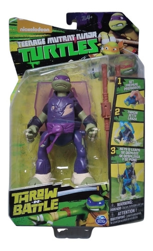 Tortugas Ninja Donatello Throw N Battle Spinmaster 100%nuevo