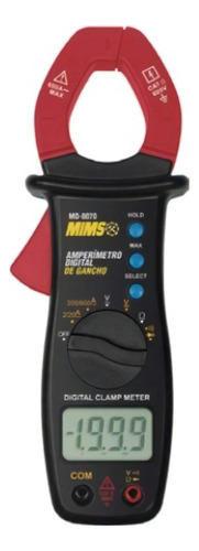 Amperímetro Digital De Gancho 600v Marca Mims P