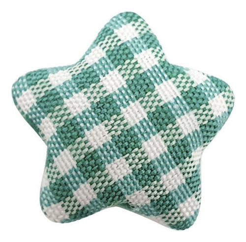 Aplique Estrela Xadrez - Princess - 20 Unidades - 16mm Cor Verde Bb 106