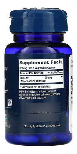 Imagen 2 de 3 de Nad+ Regenerador Celular Life Extension 100mg Vegano Imp Usa