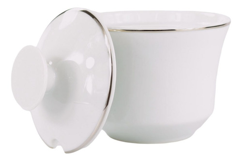 Açucareiro Porcelana Schmidt - Dec. Itamaraty Filetado Prata