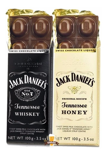 Kit 2 Barras Chocolate Ao Leite Goldkenn Com Jack Daniel's