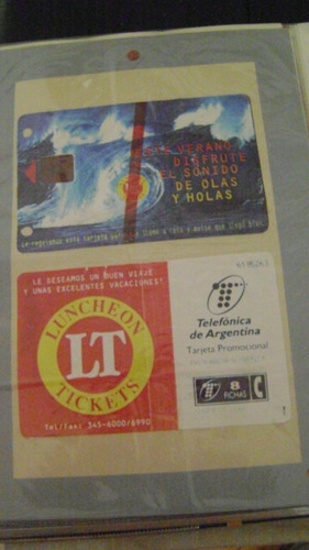 Tarjeta Telefonica De Argentina P.7 Luncheon Ticket Nva Gp1 (Usado)