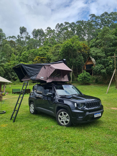 Barraca Camping Automotiva Jimny 4x4 Suzuki Até 3 Pessoas Cor MAROM COM PRETO