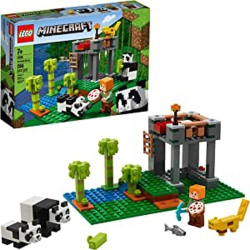 Lego Minecraft The Panda Nursery Refugio Mina Granja Establo