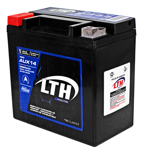 Bateria Auxiliar Lth Agm 12v 200 Amperes Modelo Aux14