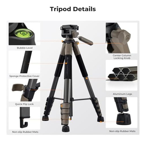 Trípode De Cámara Conceptual De K&f, 75 Trípodes De Dslr De