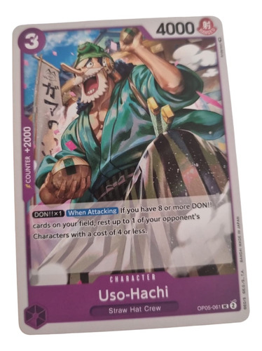 Uso-hachi X4 Cartas One Piece Tcg Original