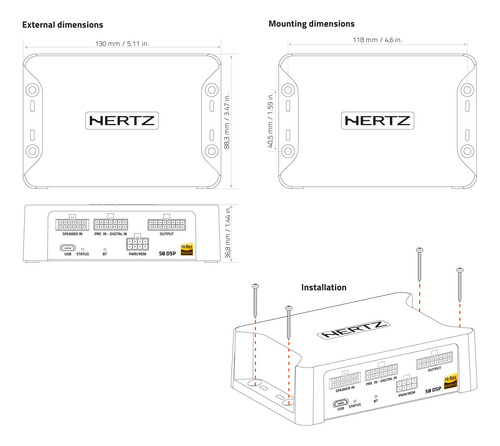 Processador Audio Hertz S8 Dsp Bluetooth 8ch+ Brinde