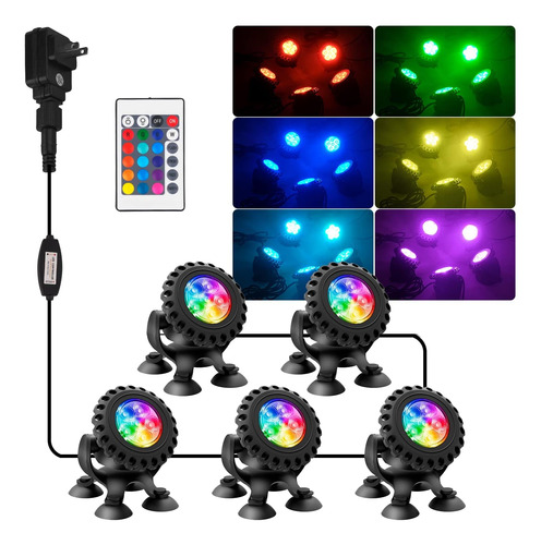 Luz Led Estanque, Luces Led Sumergibles Rgb Cambiantes ...