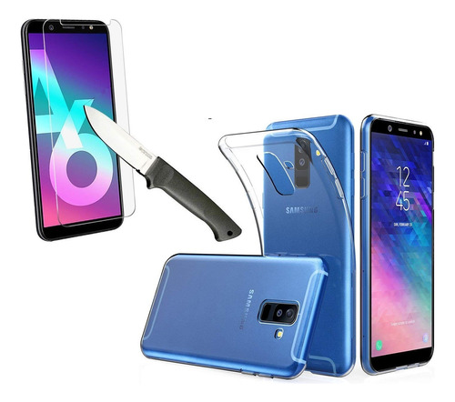 Samsung A6 2018 Funda Protector Cover Case + Mica De Vidrio