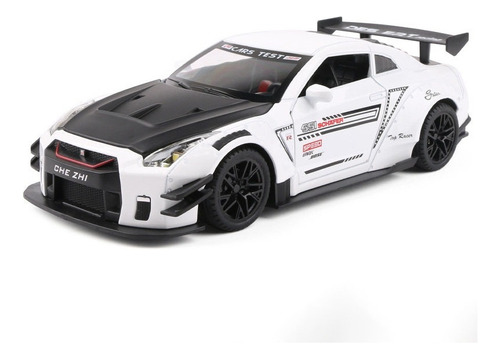 Nissan Gtr R35 Racing Sport Miniatura De Metal Con Luz