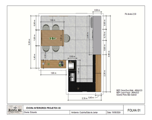 Projeto Cozinha Design De Interiores + Detalhamento