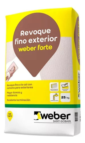 Weber Forte - Revoque Fino Ideal Para Exteriores- Presupuest