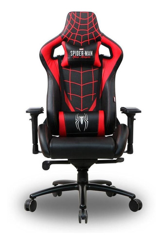 Cadeira Gamer Marvel Homem Aranha Black Cor Preto Material do estofamento Couro sintético