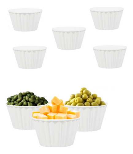 5 Tigelas Ramequim 260 Ml Melamina Para Molhos E Finger Food