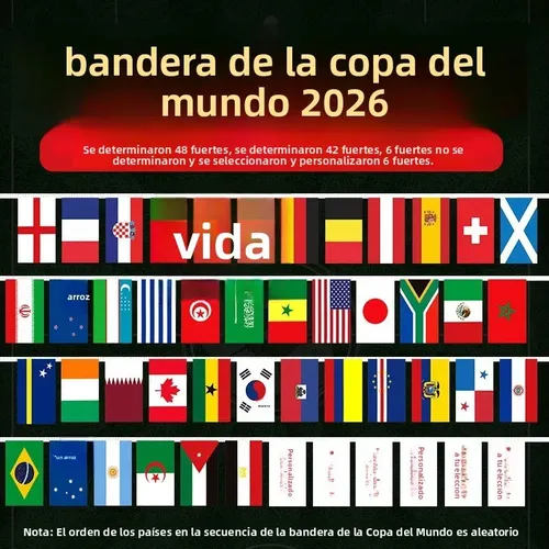 Banderines Y Banderas De La Copa Mundial 2026 | Cuotas sin interés