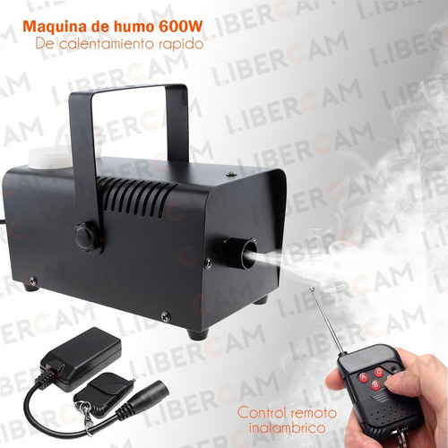 Imagen 3 de 10 de Maquina De Humo 600w C/control Inhalambrico