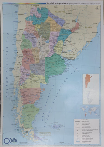 2 Mapa  Escolar  N°6 Argentina Político Y Físico Político