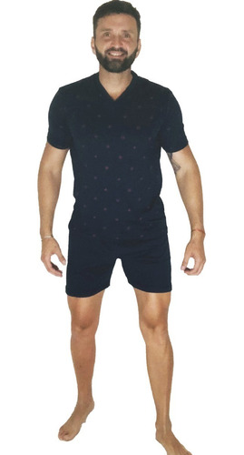 Imagen 1 de 8 de Pijama Hombre Verano Corto Algodon Estampados Macys 2024