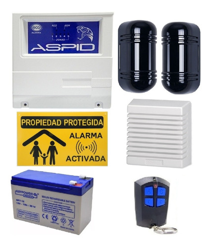 Alarma Perimetral Exterior Barrera Infrarroja Doble Haz Con Función Noche Bateria Sirena Control Remoto  Expandible Ig