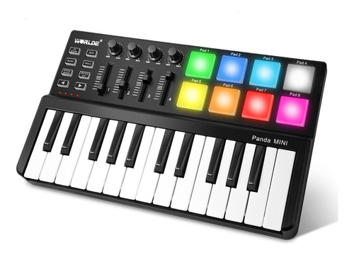 Worlde Panda - Controlador De Teclado Midi De 25 Teclas,