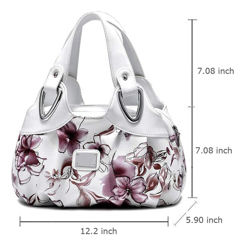 Barsine Bolso De Cuero Vegano Para Mujer Bolso Floral Estilo