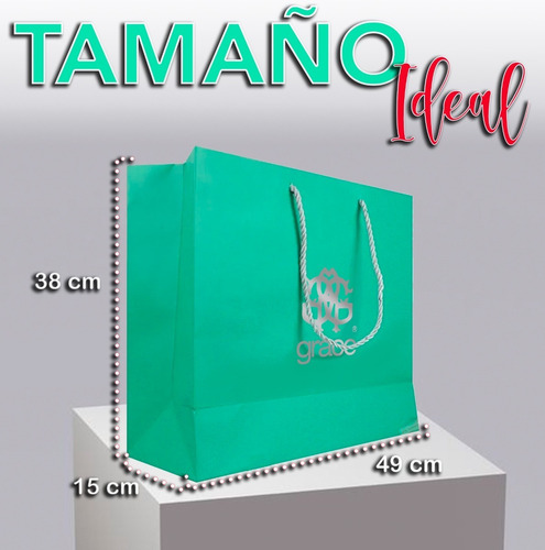 Imagen 2 de 9 de Bolsa De Regalo Grande Tipo Boutique Grace Individual