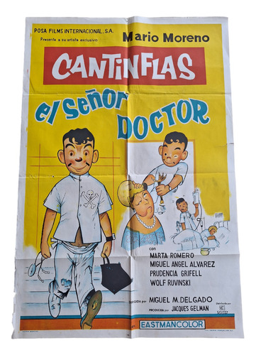Poster Afiche Cine Original El Señor Doctor Cantinflas *