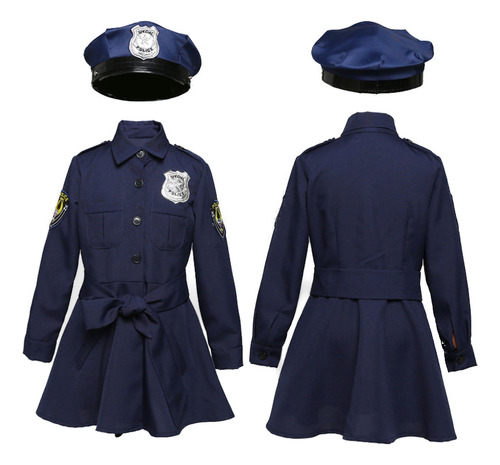 Lindo Uniforme De Policía Delgado De Una Sola Pieza De Manga