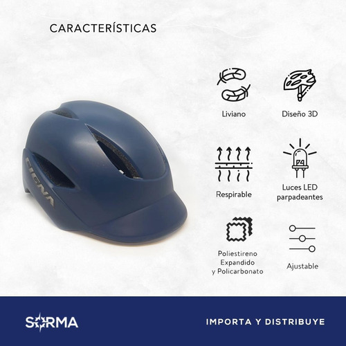 Imagen 2 de 10 de Casco De Bicicleta Urbano Con Visera Luz Trasera