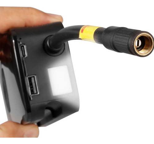 Compresor Inflador De Aire Portatil Para Carro Compresor Portatil Para Auto Bomba De Aire Para Auto Infla Balones Llantas De Bicicleta, Automovil Y Motocicleta Tiempo Recarga 3h Power Bank Linterna