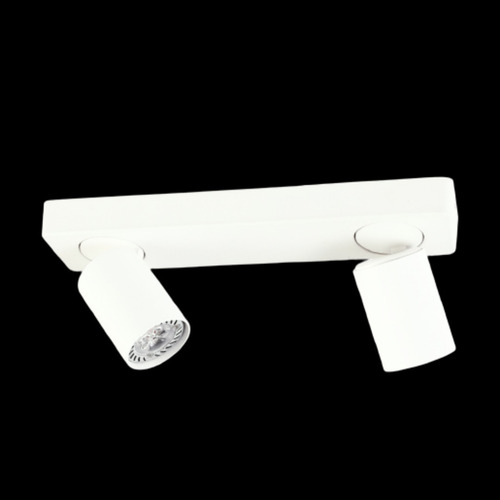 Imagen 2 de 2 de Spot 2 Luces Aluminio Blanco Katharo Ii Techo Pared Leuk
