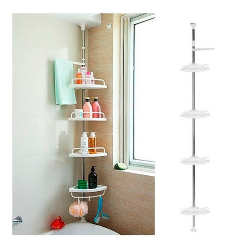 Imagen 1 de 7 de Organizador Esquinero De Baño Ajustable Universo Binario