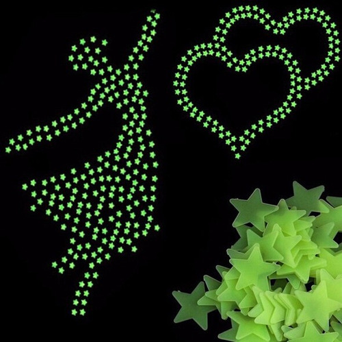 Imagen 8 de 10 de Estrellas Plasticas Fluorescentes X200 Unidades Luminosas Tamaño 3.8cm