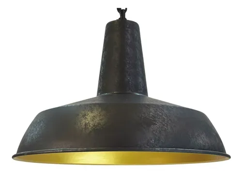 Lámpara Colgante E-27 Diseño Oxidado Con Cadena