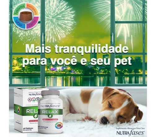 Imagem 3 de 4 de Nutrafases Relax 60 Tablet P/ Cães Para Ansiedade Nervosismo