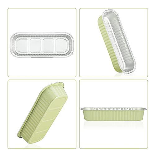 Moldes De Aluminio Eusoar Con Tapas, 25 Unidades, 6,8 Oz, 6,